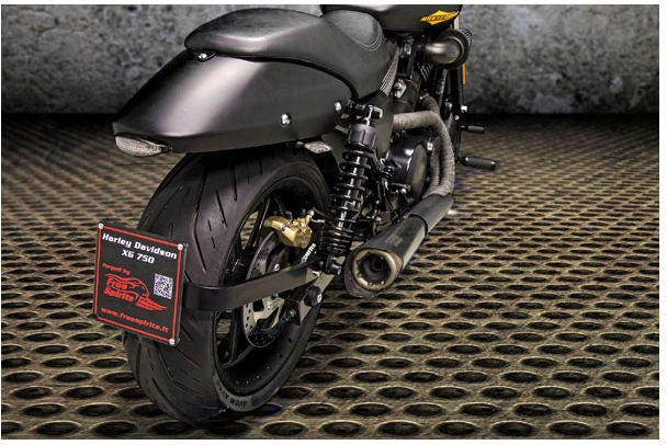 Free Spirits, XG Street license plate bracket kit. Black
