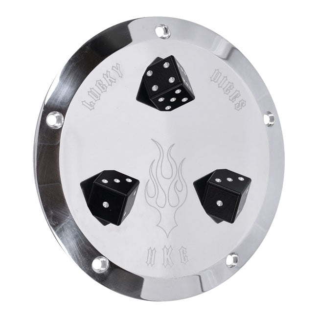 derby cover Lucky Dice. polished