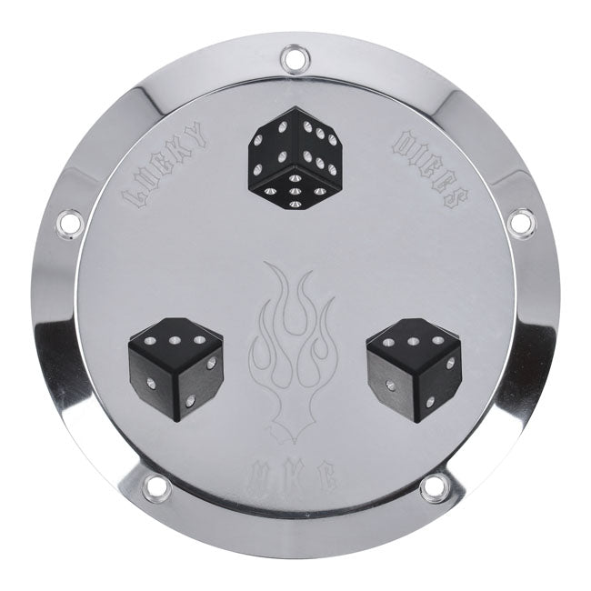 derby cover Lucky Dice. polished