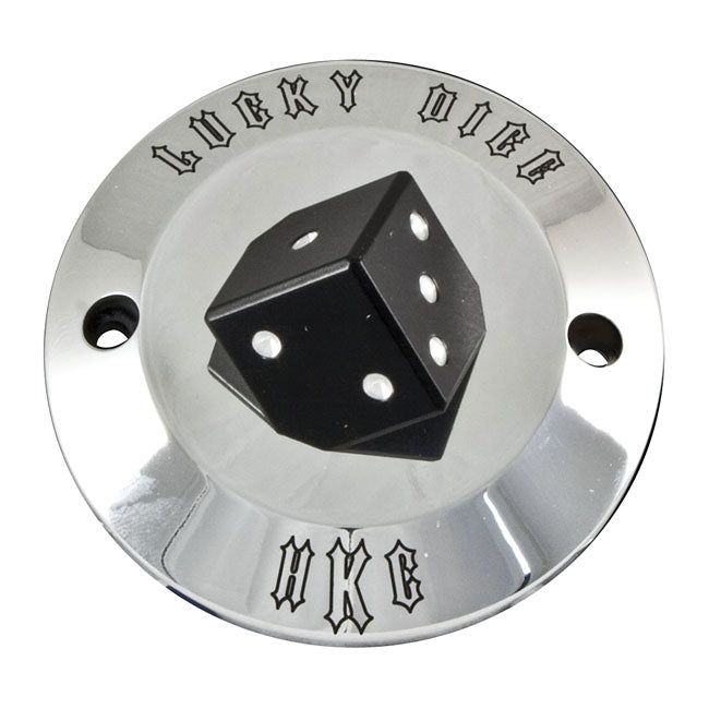 point cover 2-hole. Lucky Dice, polished