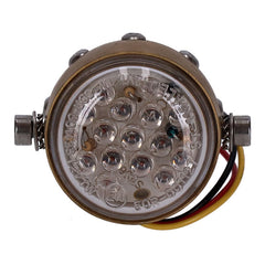 Retro LED taillight. Matte brass