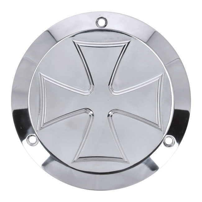 derby cover Maltese Cross. Polished