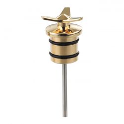Kustom Tech, Spinner Oil Tank Plug Brass Polished