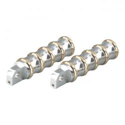 K-Tech, Vintage Rider Foot Pegs Polished & Brass