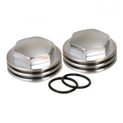 K-Tech, Knuckle Rocker Nuts Finned, Satin Chrome Finish
