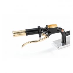 Kustom Tech, FL Handlebar Grip Set Black Alu/Polished Brass
