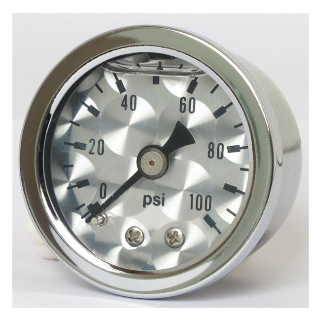 oil pressure gauge, 0-100 PSI. Stainless housing