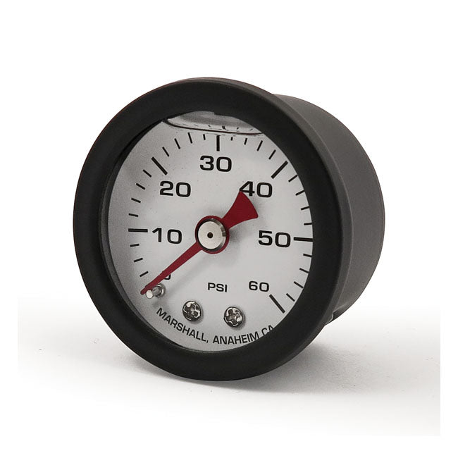 oil pressure gauge, 0-60 PSI. Black housing