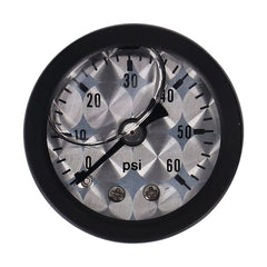 oil pressure gauge, 0-60 PSI. Black housing