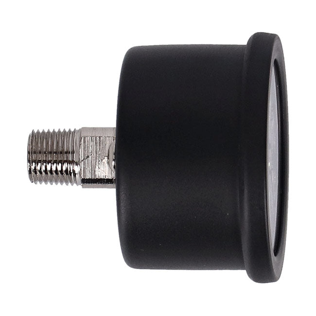 oil pressure gauge, 0-60 PSI. Black housing