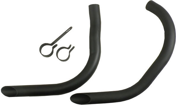 Drag pipes for 45" Flatheads, black