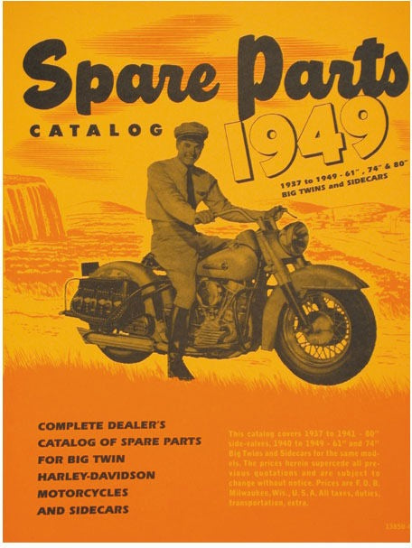 Parts catalog 37-49 B.T. & Sidecars