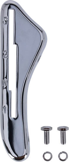 Shifter lever guide, 3-speed. Chrome