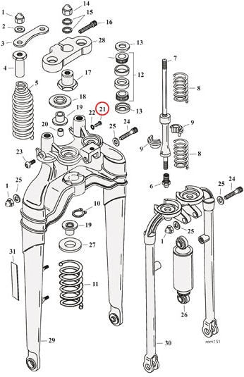 SCREW, SOFTAIL SPRINGER FORK