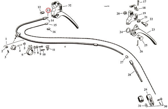 OUTER BRAKE CABLE, FRONT