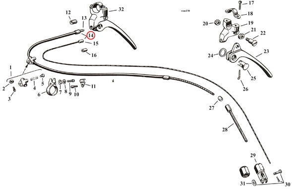 BRAKE CABLE FRONT, KIT