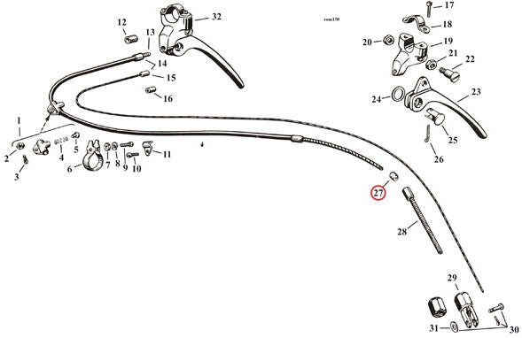Nut, felt washer packing