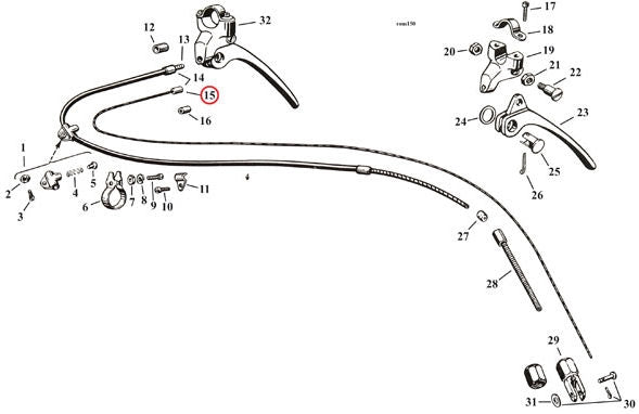 INNER CLUTCH/BRAKE CABLE, FRONT
