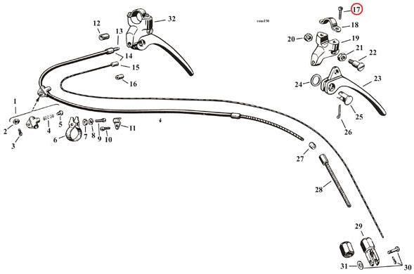 Screw, brake lever bracket clamp