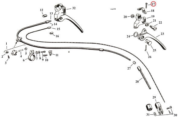 Screw, brake lever bracket clamp