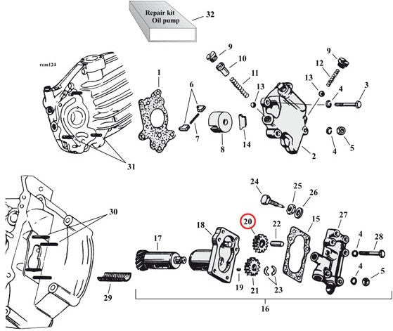 IDLER GEAR, SCAVENGE OIL PUMP
