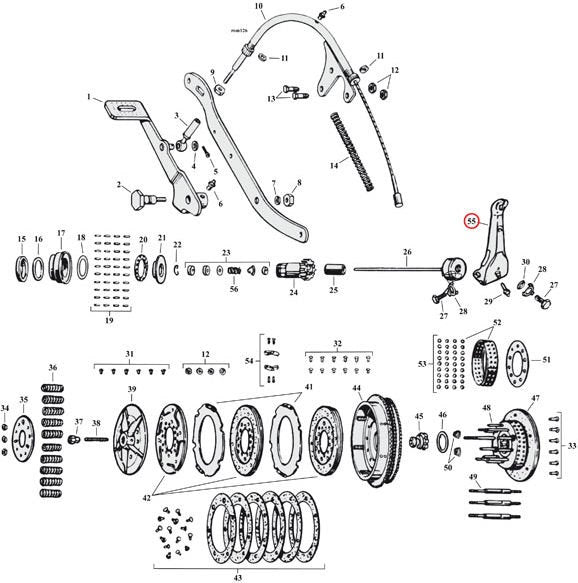 CLUTCH RELEASE LEVER, WIDE