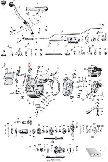 Bushing, shifter shaft. Small