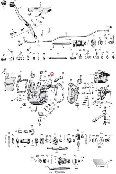 Stud, transmission sprocket cover