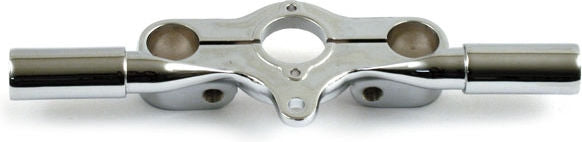 Handlebar center part for Dog Bone risers. Inline. Chrome