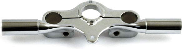 Handlebar center part for Dog Bone risers. Negative offset