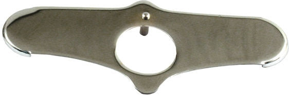 Lockplate, negative offset Springer fork stem nut. Chrome