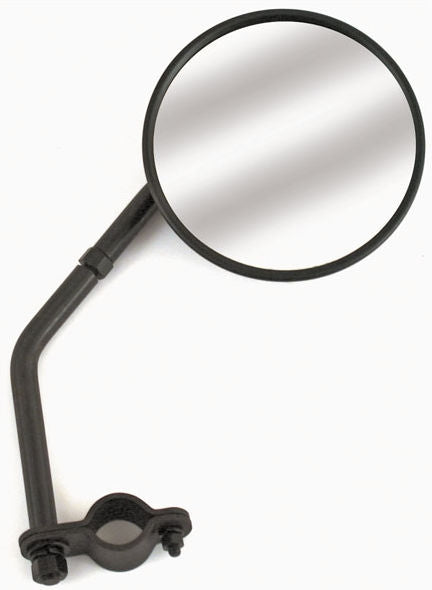 Reproduction sidevalve mirror. Black, long stem