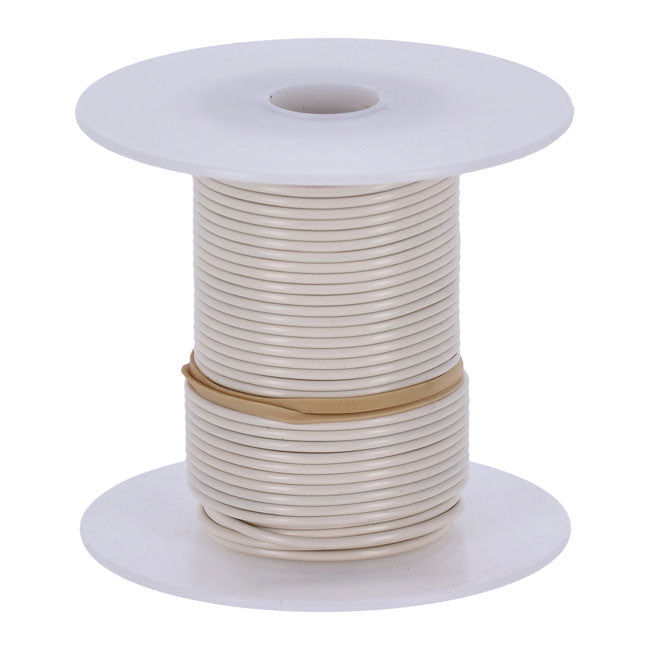 Wire on spool, 18 gauge. 100 ft. White