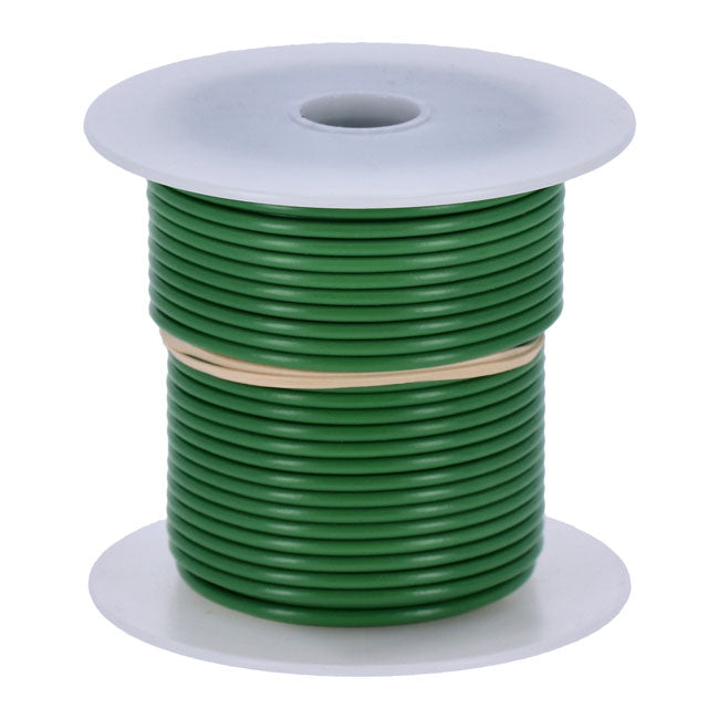 Wire on spool, 14 gauge. 100 ft. Green