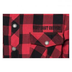 WCC Dominator Riding Flannel Shirt Red/Black CE Appr.