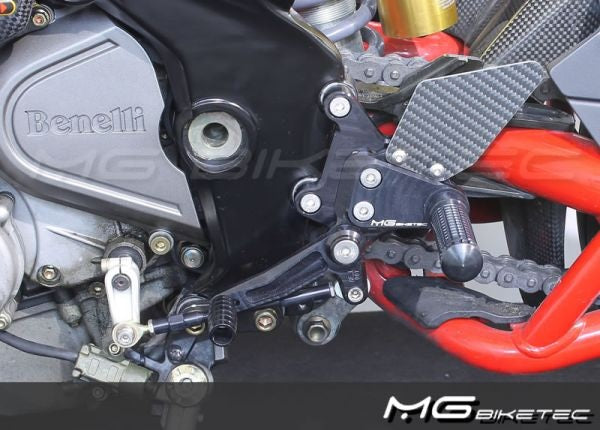 Mg-biketec Sport Rearset Benelli Café Racer 899 Black 2009 | 2500-076007