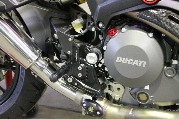 Mg-biketec Sport Rearset Ducati Monster 696 Black 2008 | 2500-155008