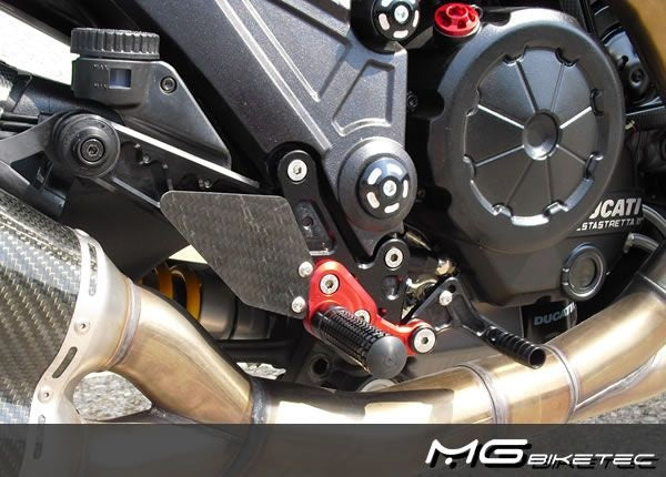 Mg-biketec Sport Rearset Ducati Diavel Black 2011 | 2500-158511