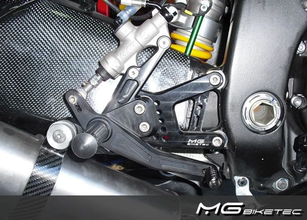 Mg-biketec Sport Rearset Yamaha YZF-R6 Black 2006-2007 | 2500-994006