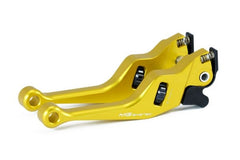 Mg-biketec Brake Lever Set - Short Vespa PX 125 2T (Grimeca Bremspumpe) Gold 1984 | 4013-7501LR