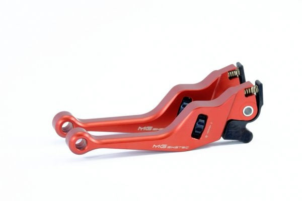 Mg-biketec Brake Lever Set - Short Vespa PX 125 2T (Grimeca Bremspumpe) Red 1984 | 4033-7501LR