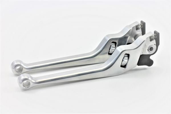 Mg-biketec Brake Lever Set - Long Vespa PX 125 2T (Heng Tong Bremspumpe) Polished 1984 | 4051-7500LR
