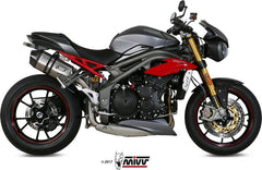 Mivv SPORT SPEED EDGE 2 SLIP-ON Muffler STAINLESS STEEL for TRIUMPH SPEED TRIPLE 2016 - 2017 ECE approved (Euro4)  | AT.016.LRX