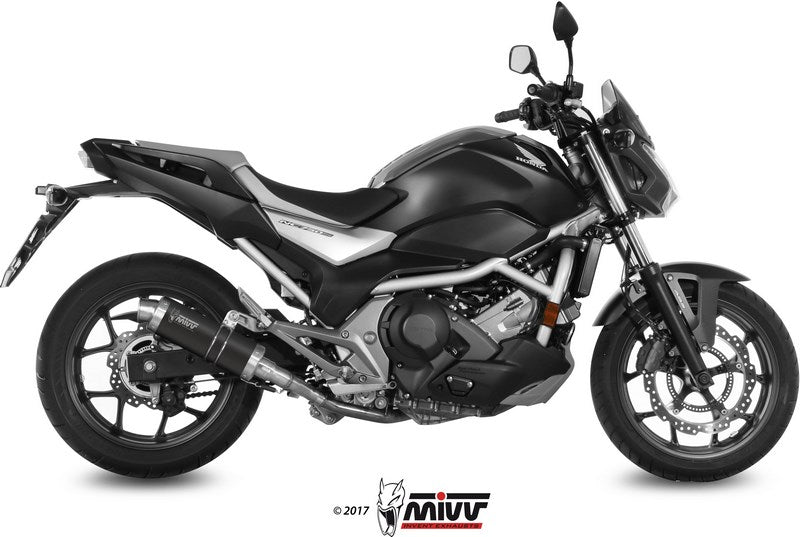 Mivv SPORT GP SLIP-ON Muffler BLACK STAINLESS STEEL for HONDA INTEGRA 750 2016 EC approved (Euro4)  | H.065.LXB
