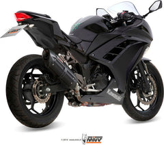 Mivv SPORT SUONO SLIP-ON Muffler BLACK STAINLESS STEEL for KAWASAKI NINJA 300 2013 - 2016 ECE approved  | K.038.L9