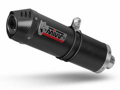 Mivv SPORT OVAL SLIP-ON Muffler CARBON WITH CARBON CAP for KAWASAKI Versys 1000 2015 - 2018 EC approved (Euro3/Euro4)  | K.040.LEC