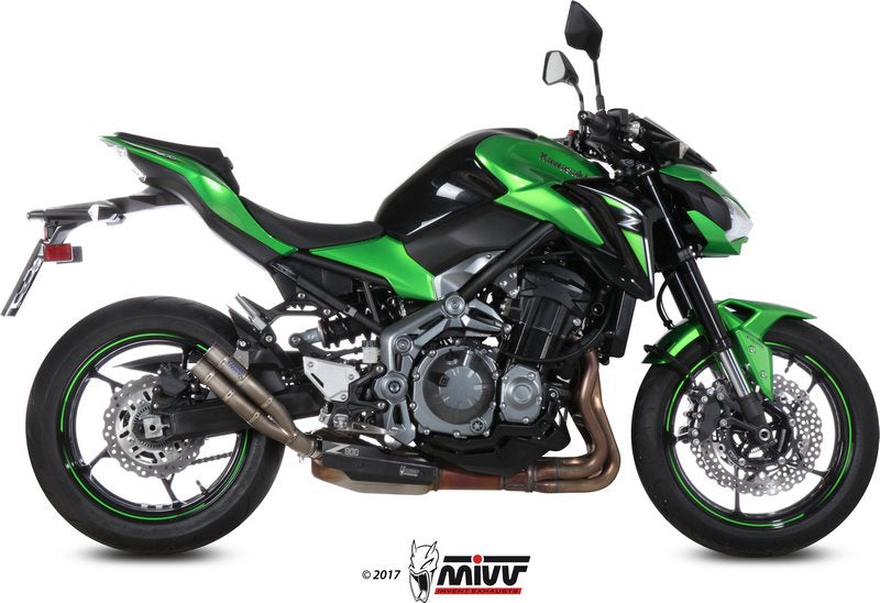 Mivv SPORT DOUBLE GUN SLIP-ON Muffler FULL TITANIUM for KAWASAKI Z900 2017 ECE approved (Euro4)  | K.045.LDG