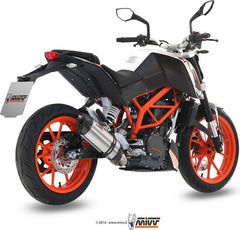 Mivv SPORT SUONO Imp. compl./Full sys. 1x1 STAINLESS STEEL for KTM 390 DUKE 2013 - 2016 EC approved Catalyzer is included | KT.012.L7