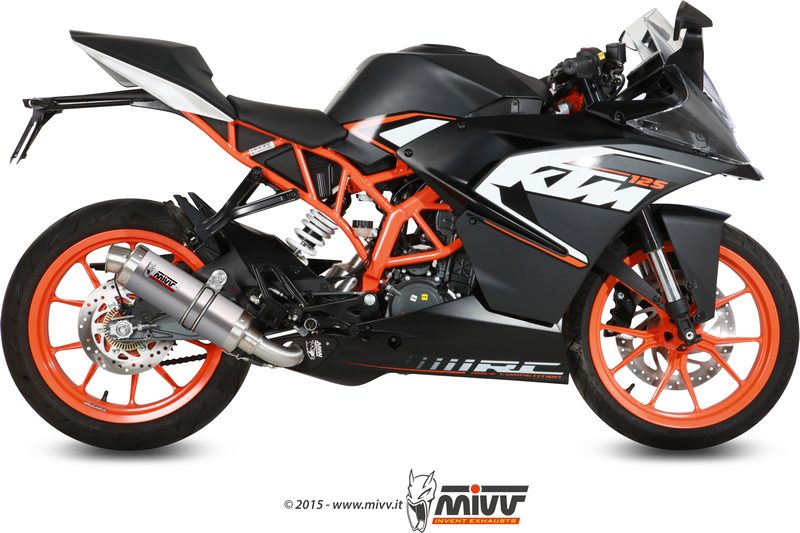 Mivv SPORT GP Imp. compl./Full sys. 1x1 TITANIUM for KTM RC 125 2014 - 2016 EC approved Catalyzer is included | KT.016.L6S