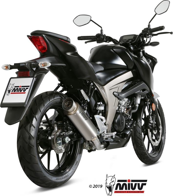 Mivv SPORT GPpro Imp. compl./Full sys. 1x1 TITANIUM for SUZUKI GSX-R 125 2017 ECE approved if optionally catalysed (Euro4) Catalyzer is included | S.055.L6P